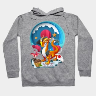 The Orange Dragon with Pterodactyl Hoodie